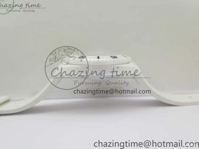 40mm 5GF Best Green Dial White Edition Submariner Strap White Ceramic Rubber SA3135 on 0209